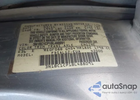 2011 Nissan Versa 1.8Sl from USA, damaged, VIN 3N1BC1CP1BL488091